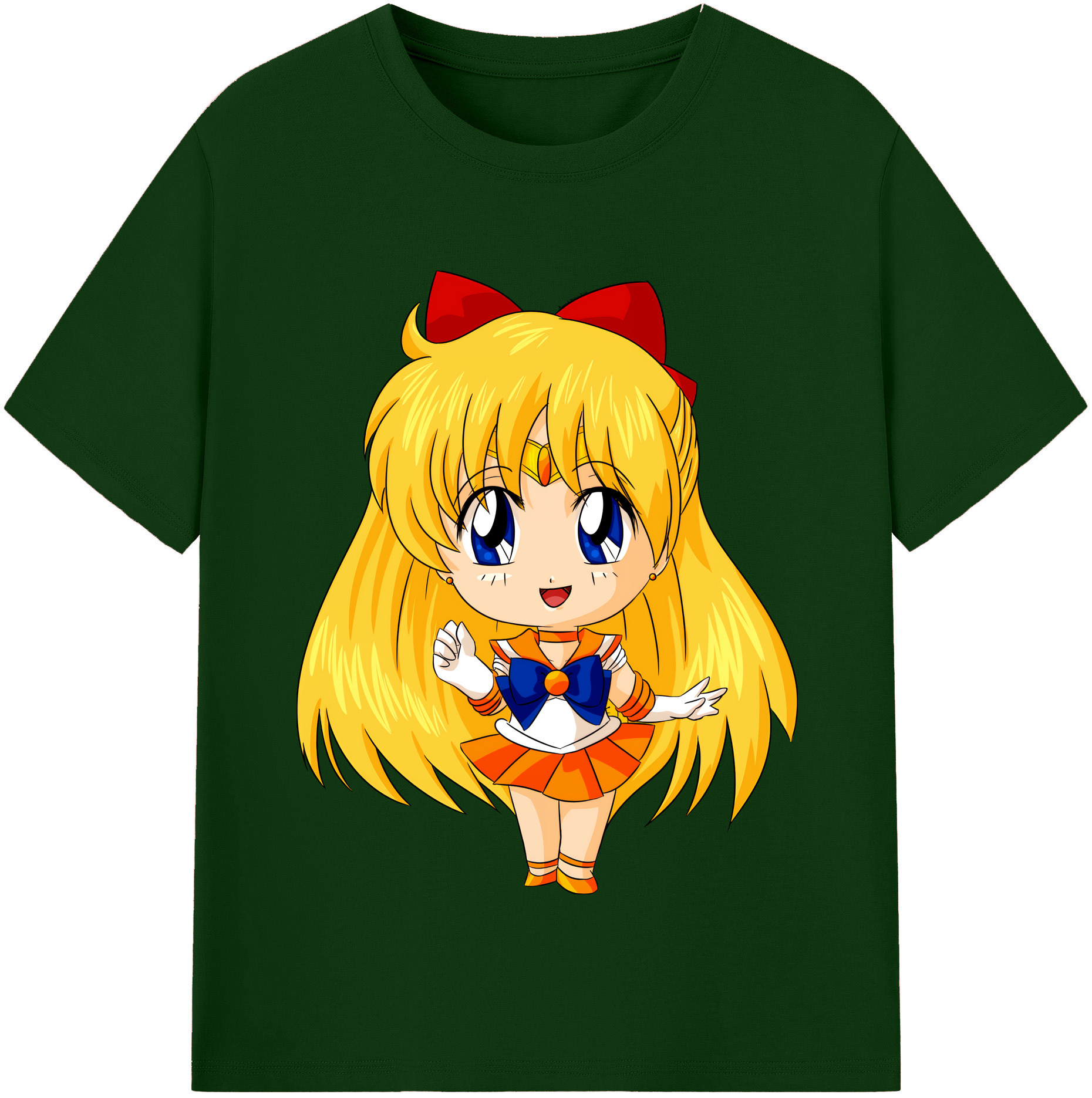 （画像用） 美少女戦士セーラームーン 愛野 美奈子 あいの みなこ Sailor Moon Aino Minako 綿100％半袖Tシャツ（フロントプリント）